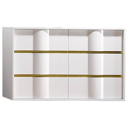 Best Master Furniture Havana White with Gold Trimming 6 Drawer Dresser Havana Dresser